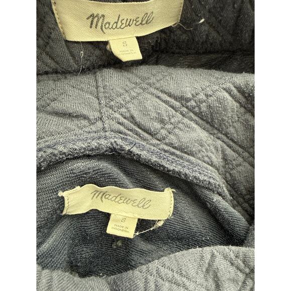 Madewell (Re)Sourced Quilted Hoodie & Jogger Set Sunfaded Indigo Size Small - Picture 8 of 12